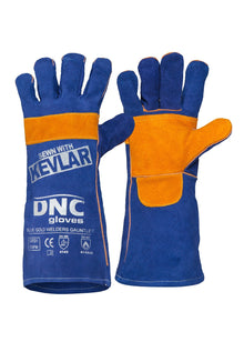  Blue Gold Welders Gauntlet - kustomteamwear.com