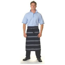  Blue & White Stripe 3/4 Apron - No Pocket - kustomteamwear.com