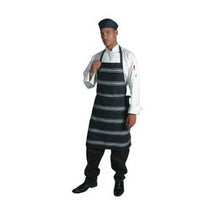  Blue & White Stripe Bib Apron - No Pocket - kustomteamwear.com