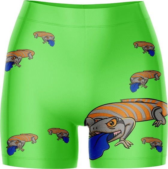 Bluey Lizard Ladies Gym Shorts - kustomteamwear.com