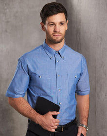  BS03S Men's Chambray Short Sleeve - kustomteamwear.com