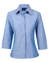 BS04 Ladies' Chambray 3/4 Sleeve - kustomteamwear.com