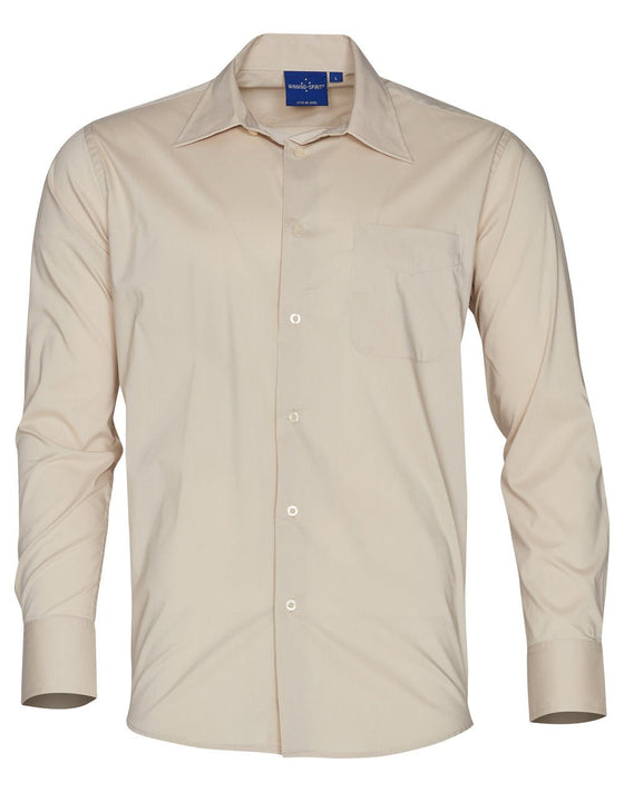 BS08L Men's Teflon Executive Long Sleeve Shirt - kustomteamwear.com