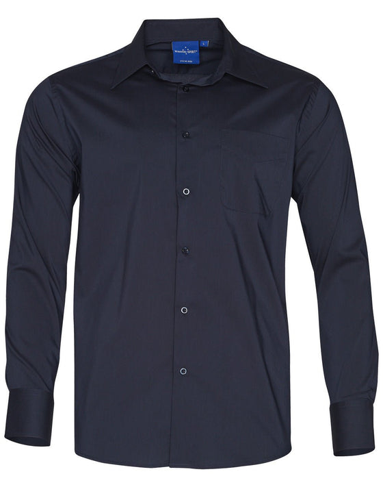 BS08L Men's Teflon Executive Long Sleeve Shirt - kustomteamwear.com