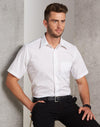 BS08S Men's Telfon Executive Short Sleeve Shirt - kustomteamwear.com