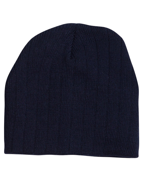 CH64 Cable Knit Beanie With Fleece Head Band - kustomteamwear.com