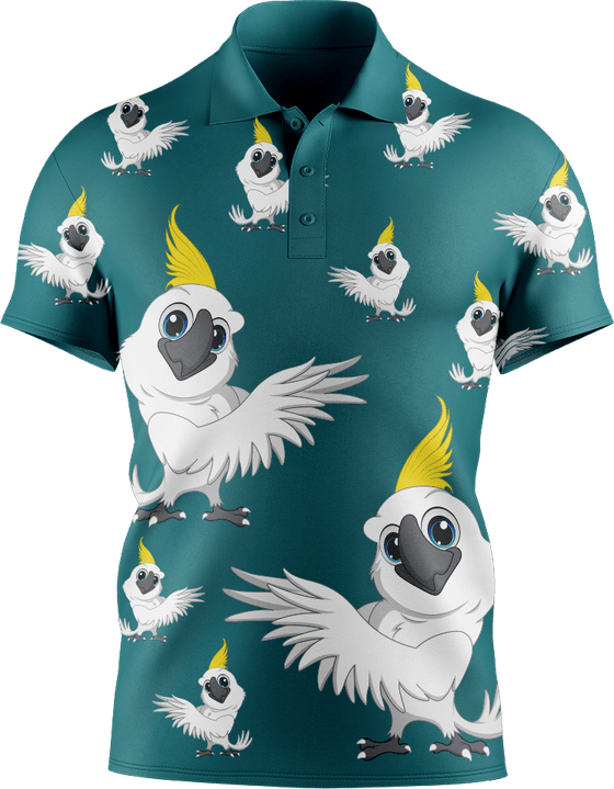Cockatoo Men's Short Sleeve Polo - fungear.com.au