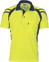 Cool Breathe Stripe Panel Polo Shirt - Short Sleeve - kustomteamwear.com