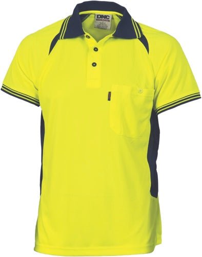 Cool-Breeze Contrast Mesh Polo - short sleeve - kustomteamwear.com