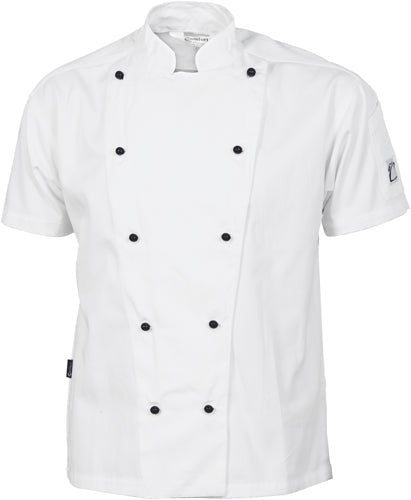 Cool-Breeze Cotton Chef Jacket - Short Sleeve - kustomteamwear.com