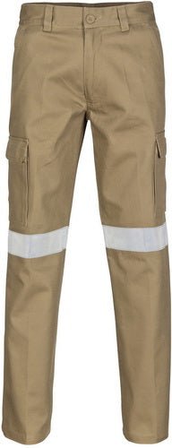Cotton Drill Cargo Pants With 3M R/Tape - kustomteamwear.com