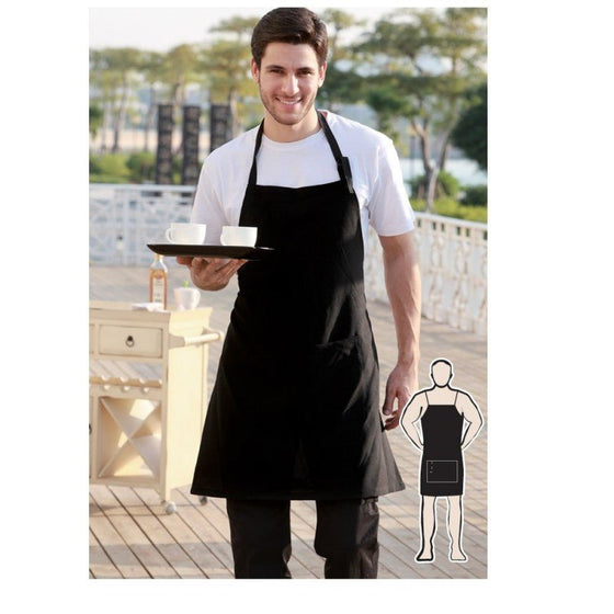 Cotton Drill Full Bib Apron No Pocket - kustomteamwear.com