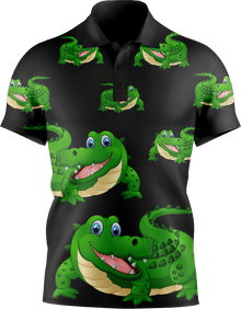  Crazy Croc Men's Short Sleeve Polo - fungear.com.au