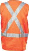 Day/Night Cross Back Cotton Safety Vests with CSR R/Tape - kustomteamwear.com