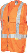 Day/Night Cross Back Cotton Safety Vests with CSR R/Tape - kustomteamwear.com