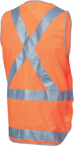 Day/Night Cross Back Safety Vests with Tail - kustomteamwear.com