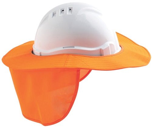 Detachable hard hat brim with flap - kustomteamwear.com