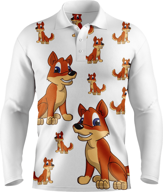 Dizzie Dingo Men's Polo. Long or Short Sleeve - fungear.com.au