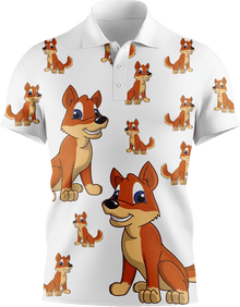  Dizzie Dingo Men's Short Sleeve Polo - fungear.com.au