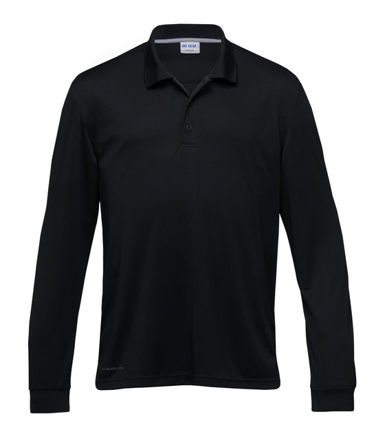 Dri Gear Long Sleeve Axis Polo - kustomteamwear.com