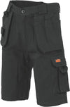 Duratex Cotton Duck Weave Tradies Cargo Shorts - with twin holster tool pocket - kustomteamwear.com