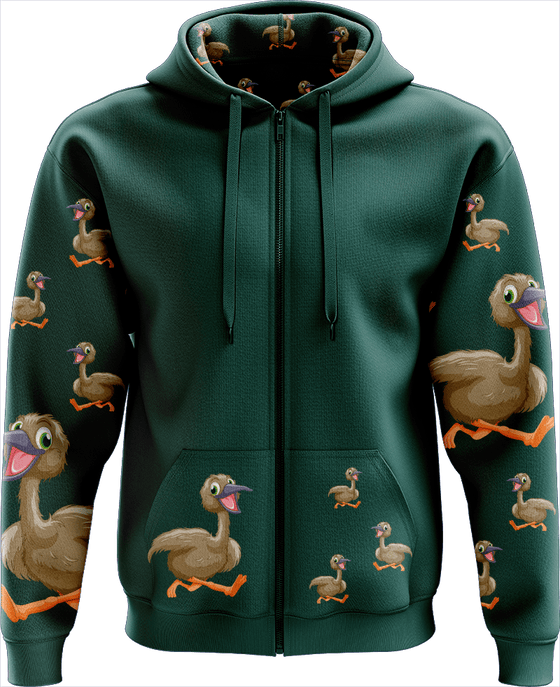 Effie Emu Full Zip Hoodies Jacket - fungear.com.au