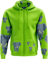 Ellie Elephant Full Zip Hoodies Jacket - fungear.com.au