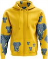 Ellie Elephant Full Zip Hoodies Jacket - fungear.com.au