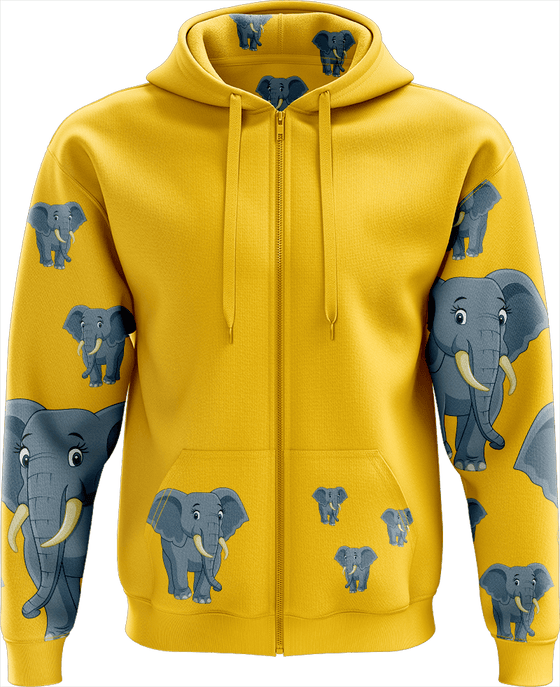 Ellie Elephant Full Zip Hoodies Jacket - fungear.com.au