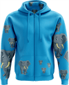 Ellie Elephant Full Zip Hoodies Jacket - fungear.com.au