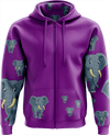 Ellie Elephant Full Zip Hoodies Jacket - fungear.com.au