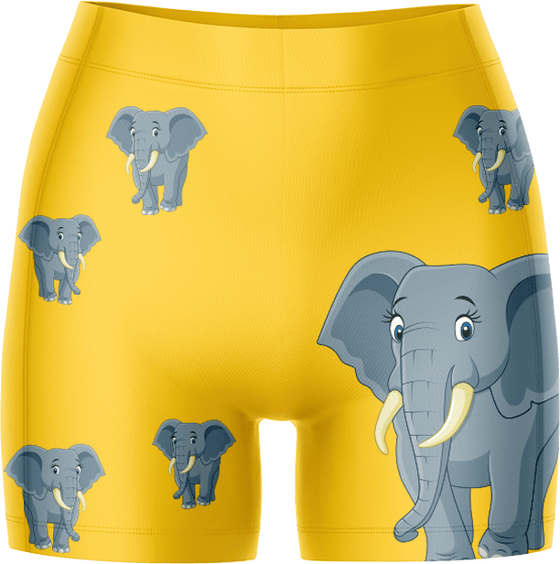 Ellie Elephant Ladies Gym Shorts - fungear.com.au