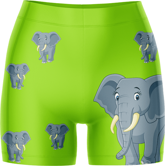 Ellie Elephant Ladies Gym Shorts - fungear.com.au