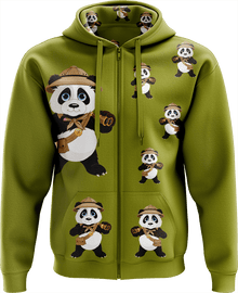  Explorer Panda Full Zip Hoodies Jacket - fungear.com.au
