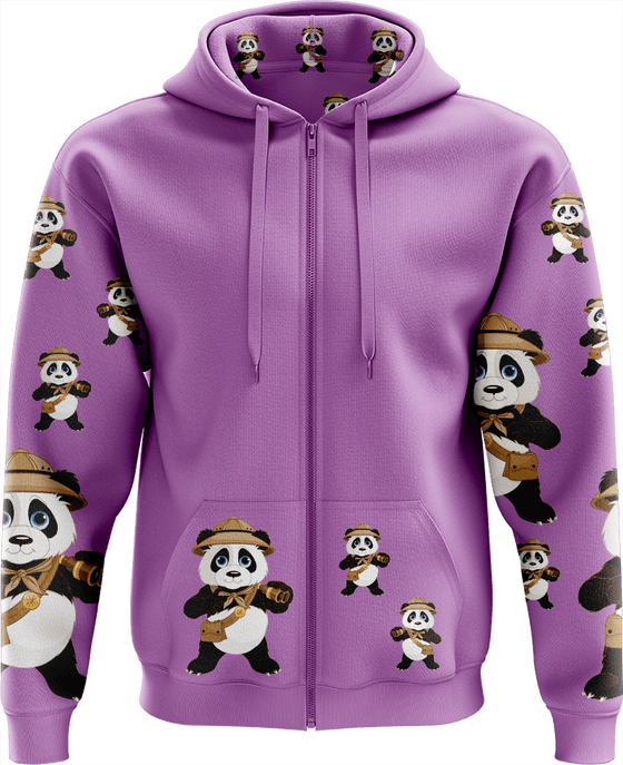 Explorer Panda Full Zip Hoodies Jacket - fungear.com.au