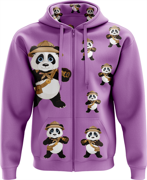 Explorer Panda Full Zip Hoodies Jacket - fungear.com.au