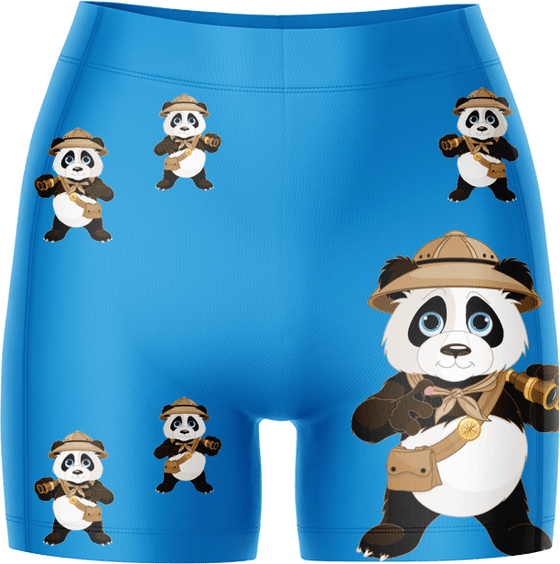 Explorer Panda Ladies Gym Shorts - fungear.com.au
