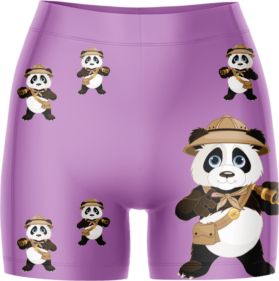 Explorer Panda Ladies Gym Shorts - fungear.com.au