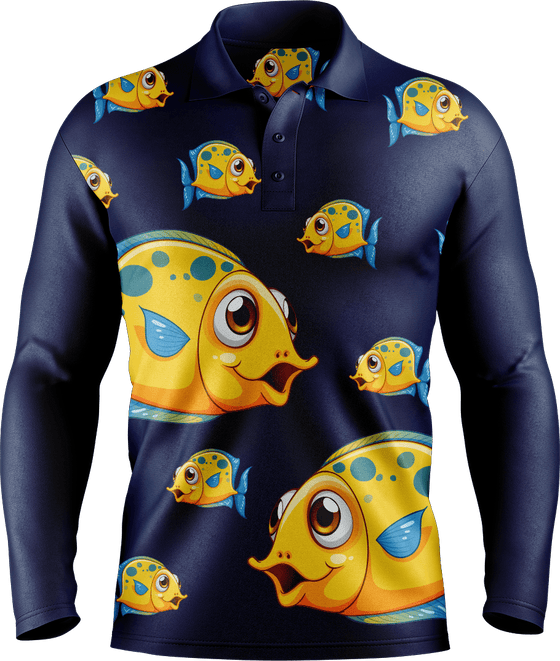 Fish out of water Men's Polo. Long or Short Sleeve - fungear.com.au