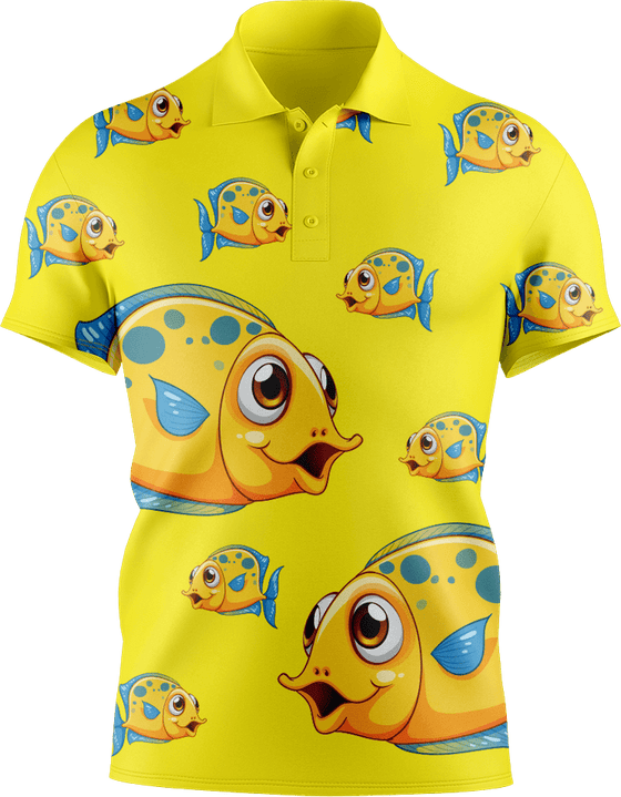 Fish out of water Men's Short Sleeve Polo - fungear.com.au