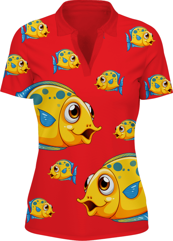 Fish out of water Women's Polo - fungear.com.au