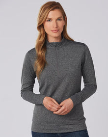  FL26 Ultimate Half Zip Long Sleeve Sweat Top- Ladies - kustomteamwear.com