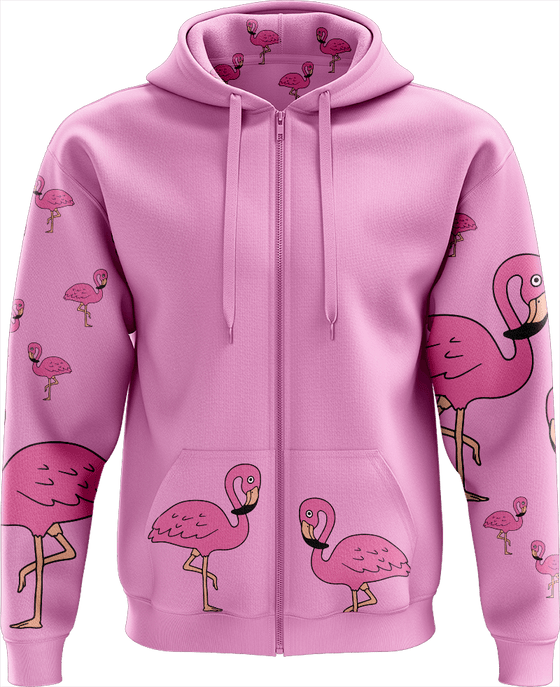 Flamingo Full Zip Hoodies Jacket - fungear.com.au