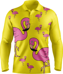  Flamingo Men's Polo. Long or Short Sleeve - fungear.com.au