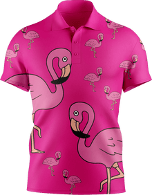  Flamingo Men's Short Sleeve Polo - fungear.com.au