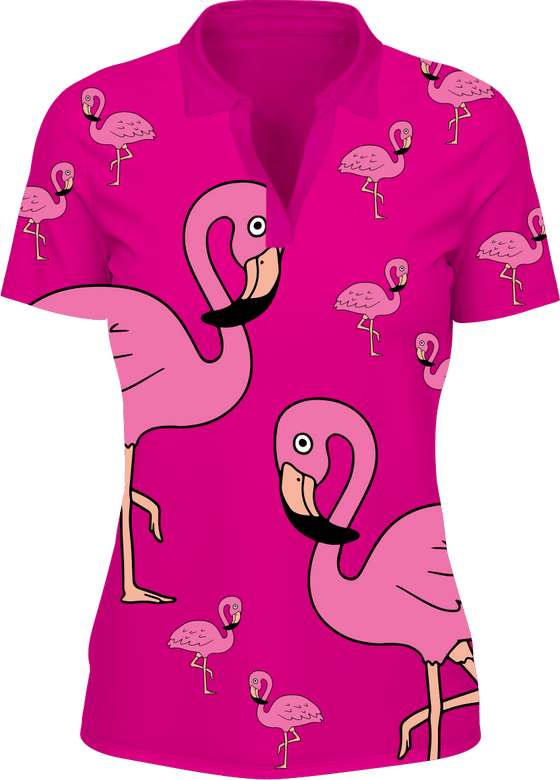 Flamingo Women's Polo - fungear.com.au