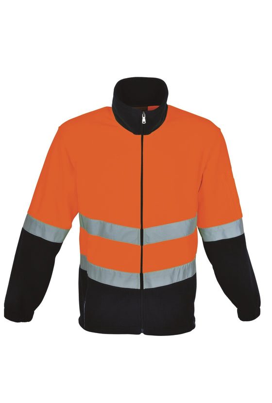 FULL ZIP HI VIS POLAR FLEECE WITH TAPE - kustomteamwear.com