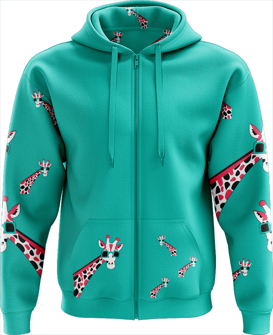 Gigi Giraffe Full Zip Hoodies Jacket - fungear.com.au