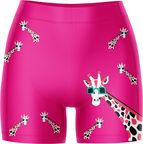 Gigi Giraffe Ladies Gym Shorts - fungear.com.au