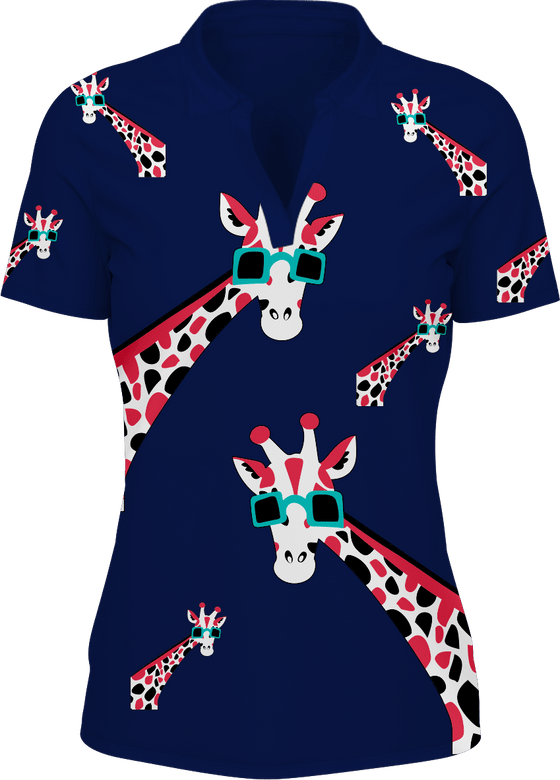 Gigi Giraffe Women's Polo - fungear.com.au